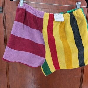 Terry Cloth Colorful Striped Women Shorts Super FUN🏖️👙